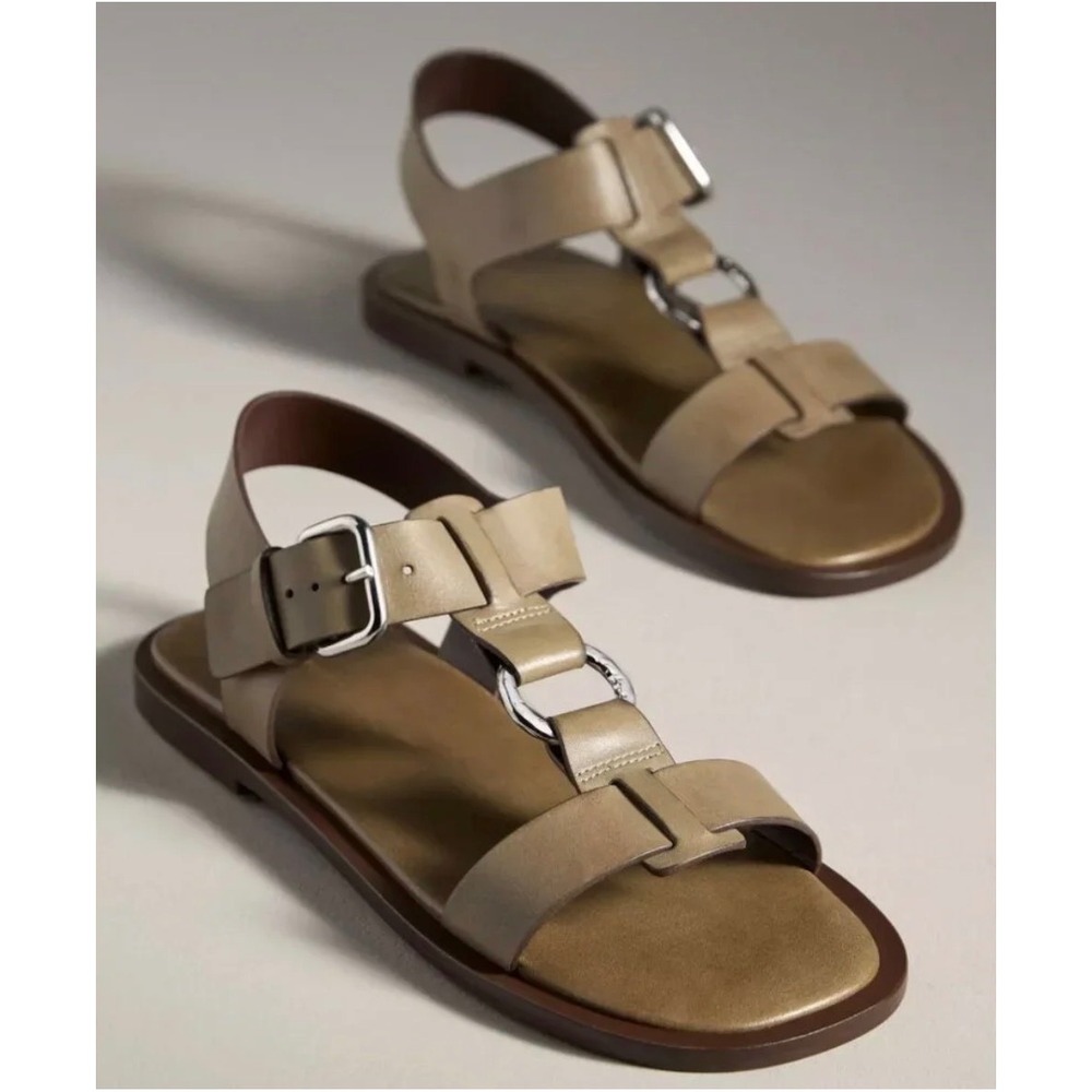 Anthropologie Gladiator Ring Sandals Moss Green Women's Size 41 US 10